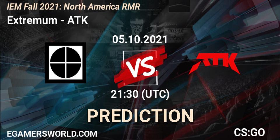 Extremum vs ATK: Match Prediction. 05.10.21, CS2 (CS:GO), IEM Fall 2021: North America RMR