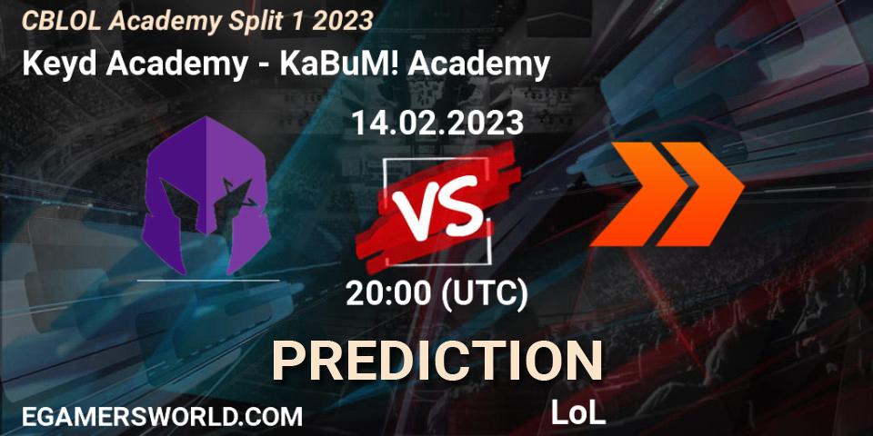 Keyd Academy vs KaBuM! Academy: Match Prediction. 14.02.2023 at 20:00, LoL, CBLOL Academy Split 1 2023