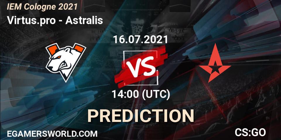 Virtus.pro vs Astralis: Match Prediction. 16.07.21, CS2 (CS:GO), IEM Cologne 2021