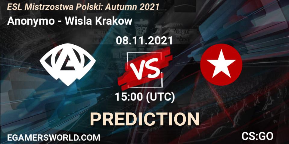 Anonymo vs Wisla Krakow: Match Prediction. 08.11.2021 at 15:00, Counter-Strike (CS2), ESL Mistrzostwa Polski: Autumn 2021