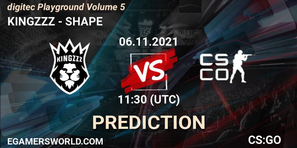 KINGZZZ vs SHAPE: Match Prediction. 06.11.2021 at 12:15, Counter-Strike (CS2), digitec Playground Volume 5 