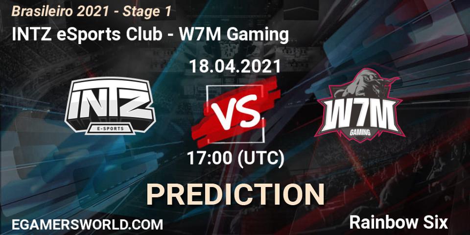 INTZ eSports Club vs W7M Gaming: Match Prediction. 18.04.2021 at 17:00, Rainbow Six, Brasileirão 2021 - Stage 1