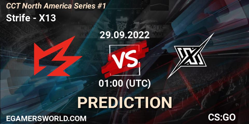 Strife vs X13: Match Prediction. 29.09.22, CS2 (CS:GO), CCT North America Series #1