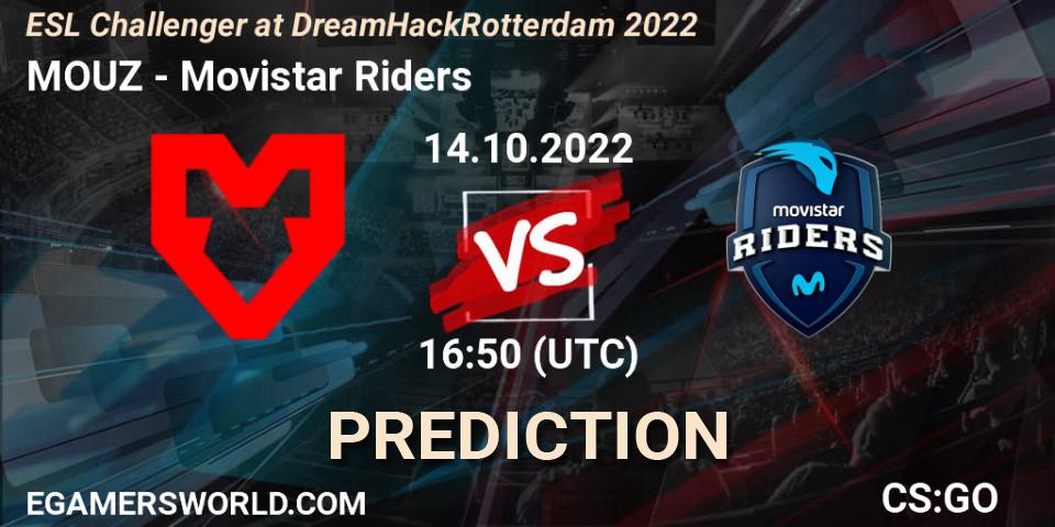 MOUZ vs Movistar Riders: Match Prediction. 14.10.22, CS2 (CS:GO), ESL Challenger at DreamHack Rotterdam 2022
