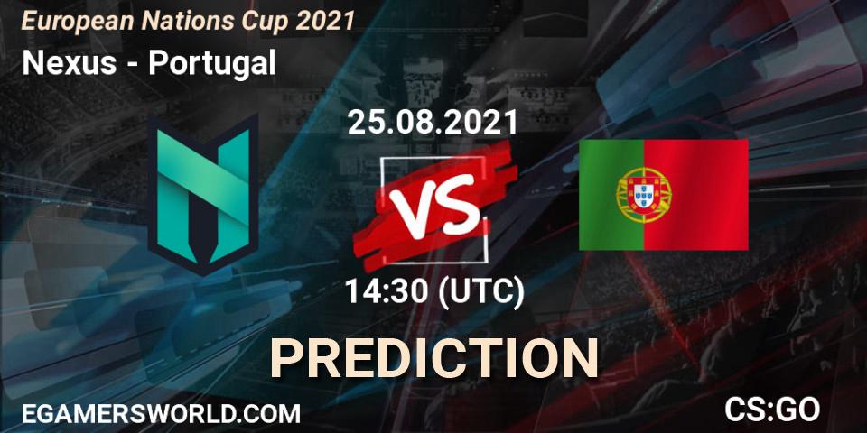 Nexus vs Portugal: Match Prediction. 25.08.2021 at 16:00, Counter-Strike (CS2), European Nations Cup 2021