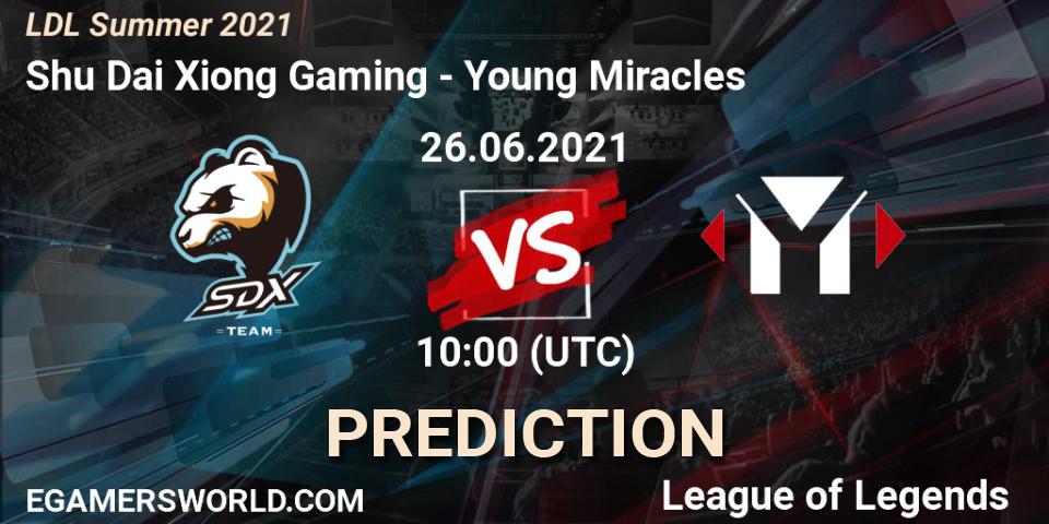 Shu Dai Xiong Gaming vs Young Miracles: Match Prediction. 26.06.2021 at 11:00, LoL, LDL Summer 2021