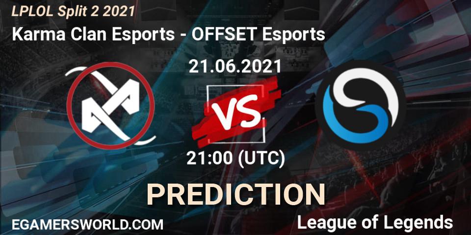 Karma Clan Esports vs OFFSET Esports: Match Prediction. 21.06.2021 at 21:00, LoL, LPLOL Split 2 2021