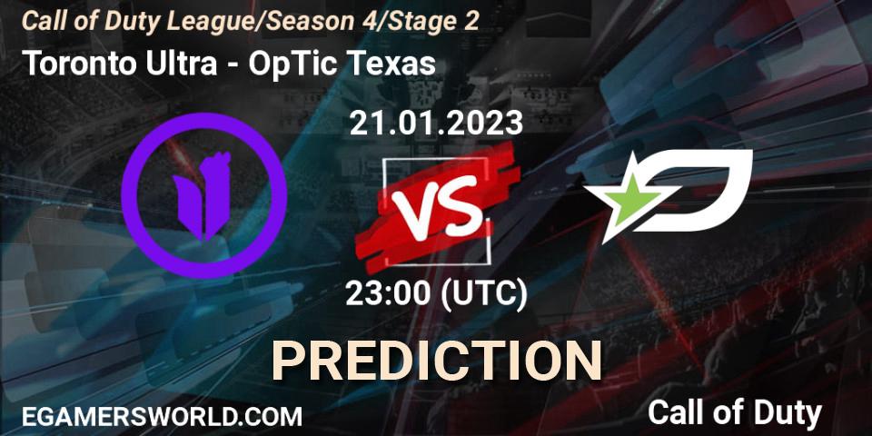 Toronto Ultra vs OpTic Texas: Match Prediction. 21.01.23, Call of Duty, Call of Duty League 2023: Stage 2 Major Qualifiers