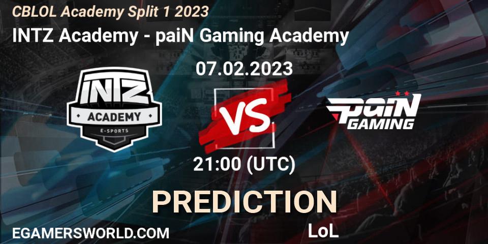 INTZ Academy vs paiN Gaming Academy: Match Prediction. 07.02.23, LoL, CBLOL Academy Split 1 2023