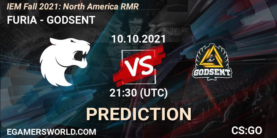 FURIA vs GODSENT: Match Prediction. 10.10.2021 at 21:30, Counter-Strike (CS2), IEM Fall 2021: North America RMR