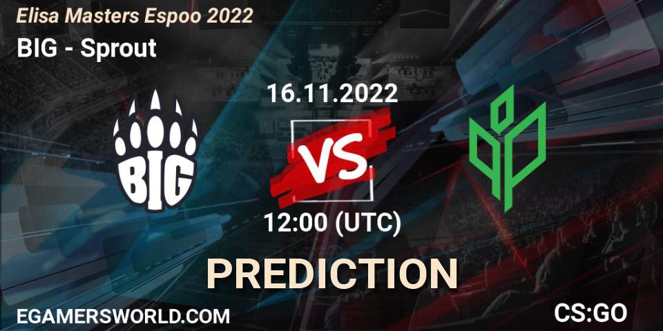 BIG vs Sprout: Match Prediction. 16.11.22, CS2 (CS:GO), Elisa Masters Espoo 2022