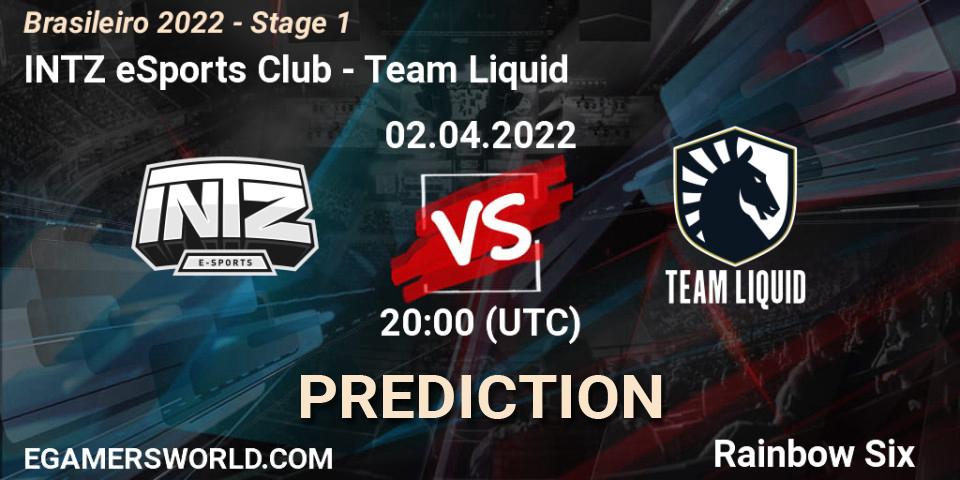 INTZ eSports Club vs Team Liquid: Match Prediction. 02.04.2022 at 20:00, Rainbow Six, Brasileirão 2022 - Stage 1