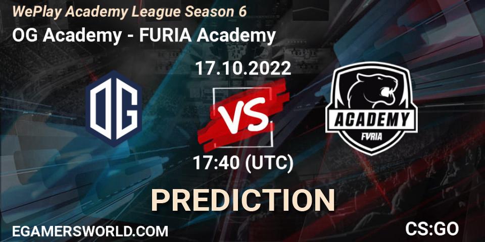 OG Academy vs FURIA Academy: Match Prediction. 17.10.22, CS2 (CS:GO), WePlay Academy League Season 6