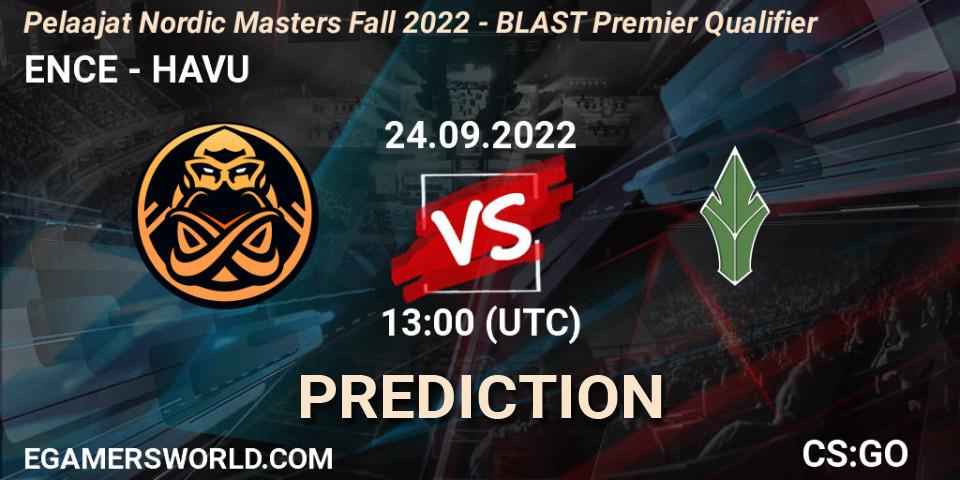 ENCE vs HAVU: Match Prediction. 24.09.22, CS2 (CS:GO), Pelaajat.com Nordic Masters: Fall 2022