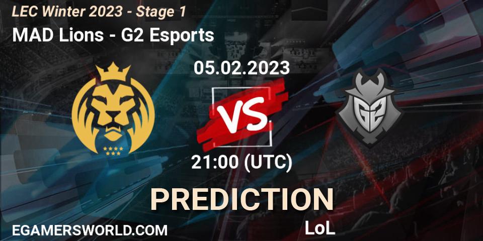 MAD Lions vs G2 Esports: Match Prediction. 06.02.2023 at 20:00, LoL, LEC Winter 2023 - Stage 1