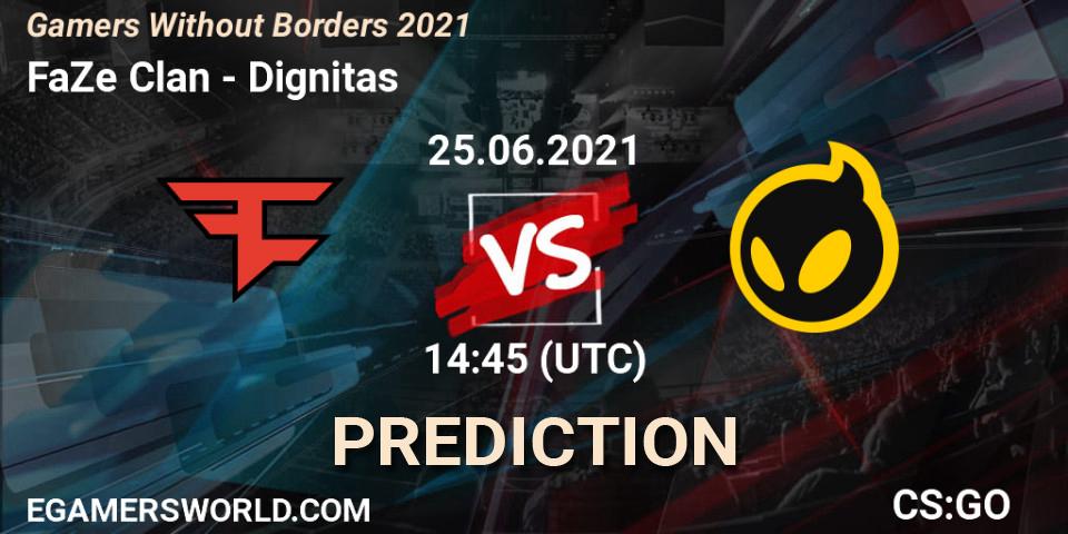 FaZe Clan vs Dignitas: Match Prediction. 25.06.21, CS2 (CS:GO), Gamers Without Borders 2021