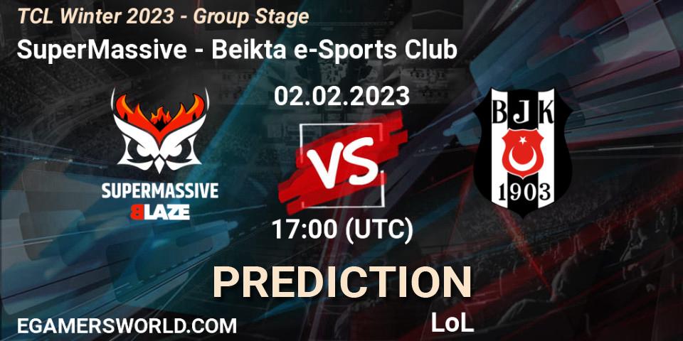 SuperMassive vs Beşiktaş e-Sports Club: Match Prediction. 02.02.23, LoL, TCL Winter 2023 - Group Stage