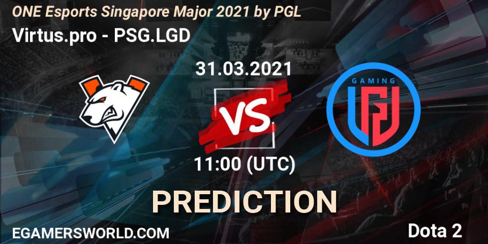 Virtus.pro vs PSG.LGD: Match Prediction. 31.03.2021 at 11:43, Dota 2, ONE Esports Singapore Major 2021