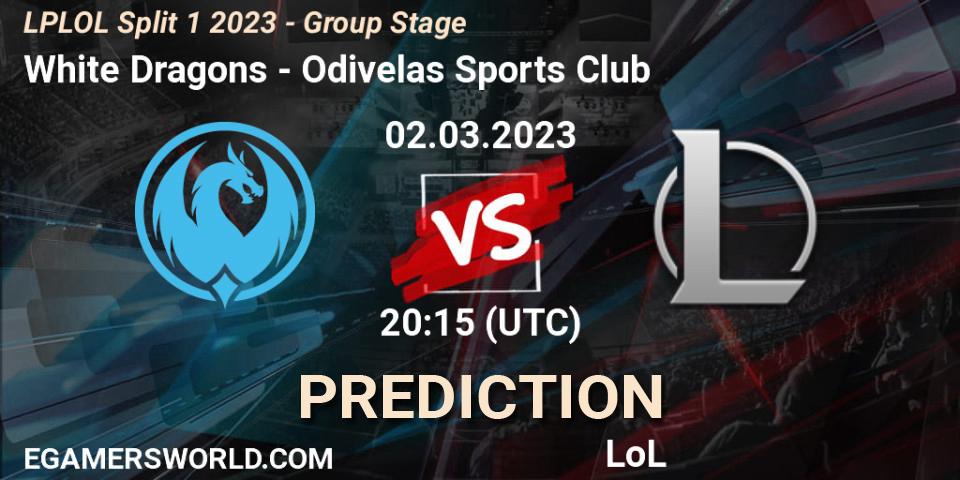 White Dragons vs Odivelas Sports Club: Match Prediction. 02.03.23, LoL, LPLOL Split 1 2023 - Group Stage