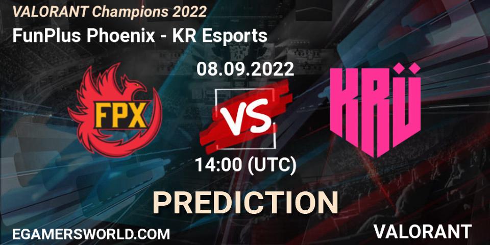 FunPlus Phoenix vs KRÜ Esports: Match Prediction. 08.09.22, VALORANT, VALORANT Champions 2022