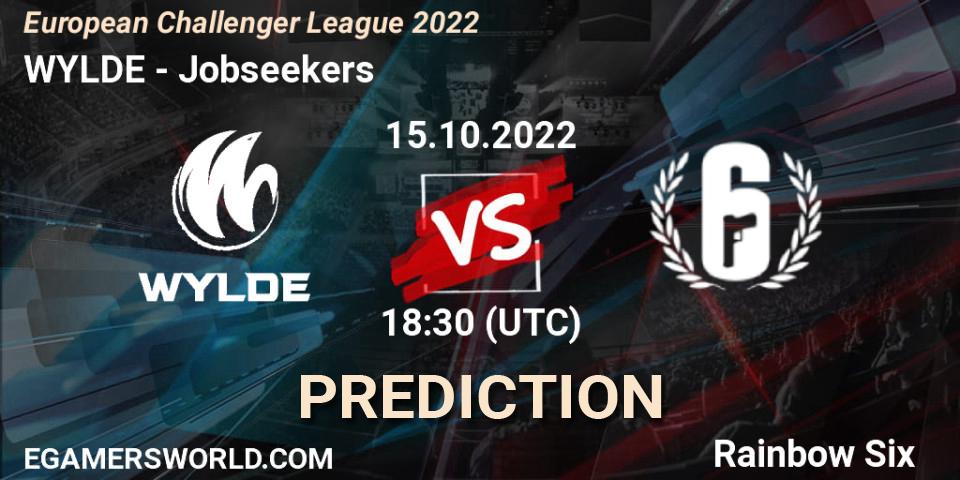 WYLDE vs Jobseekers: Match Prediction. 15.10.2022 at 18:30, Rainbow Six, European Challenger League 2022