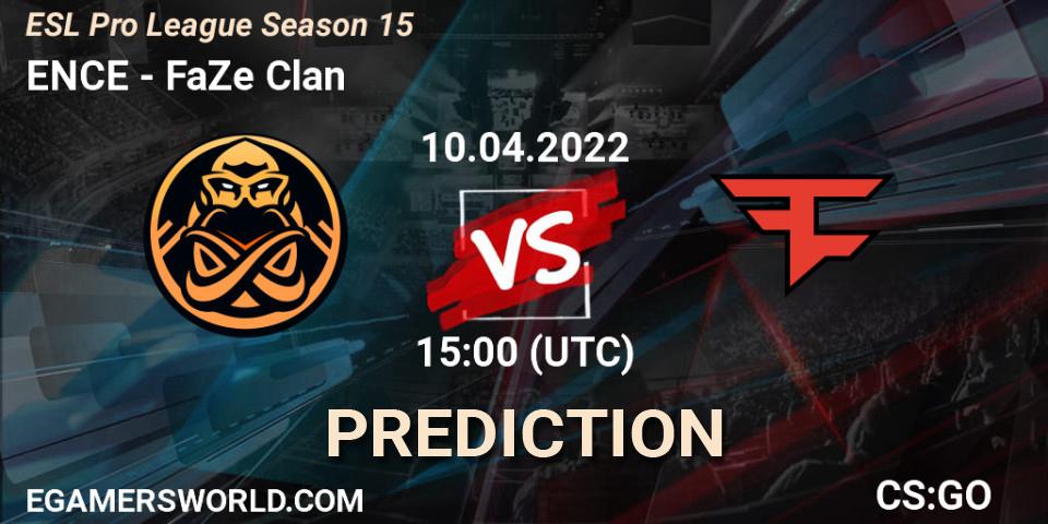 ENCE vs FaZe Clan: Match Prediction. 10.04.22, CS2 (CS:GO), ESL Pro League Season 15