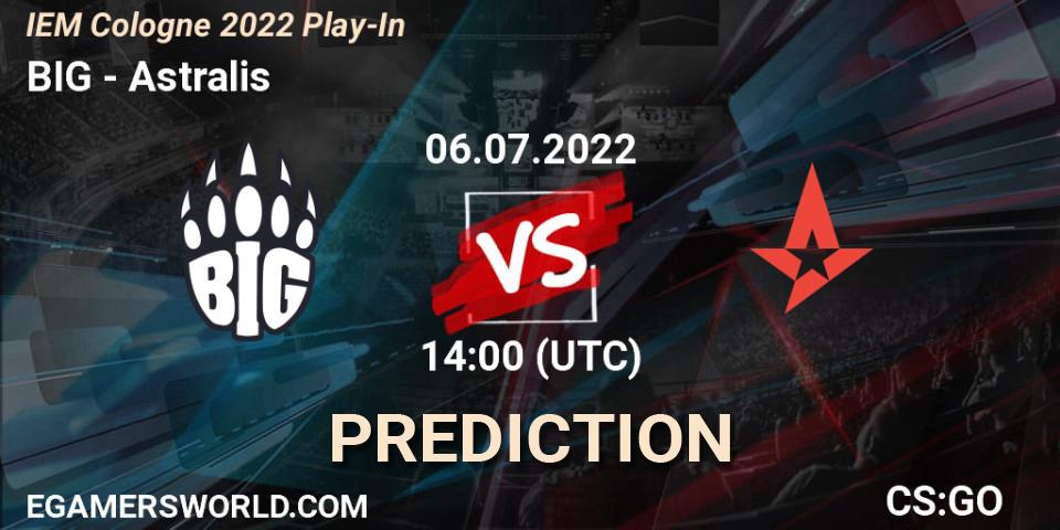 BIG vs Astralis: Match Prediction. 06.07.22, CS2 (CS:GO), IEM Cologne 2022 Play-In