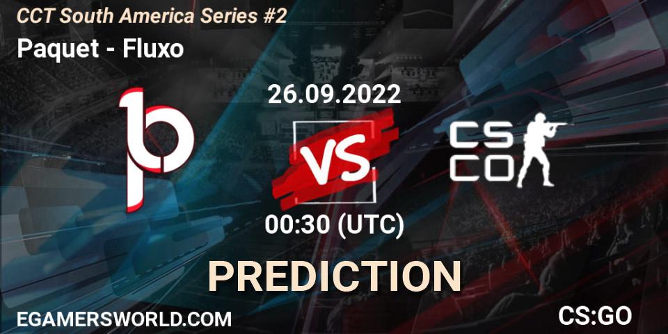 Paquetá vs Fluxo: Match Prediction. 26.09.22, CS2 (CS:GO), CCT South America Series #2