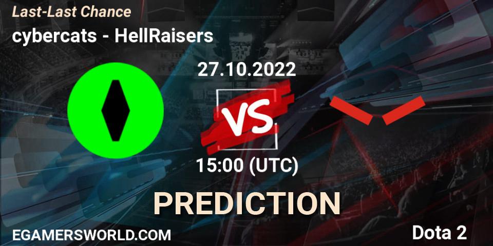 cybercats vs HellRaisers: Match Prediction. 27.10.2022 at 15:15, Dota 2, Last-Last Chance