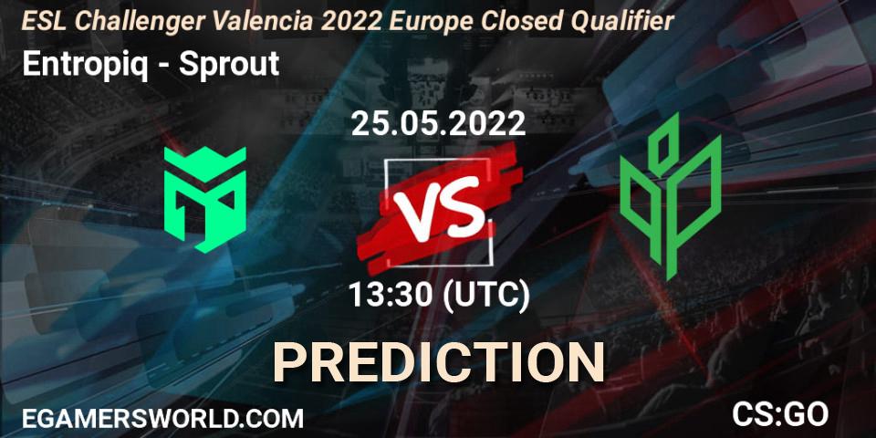 Entropiq vs Sprout: Match Prediction. 25.05.22, CS2 (CS:GO), ESL Challenger Valencia 2022 Europe Closed Qualifier