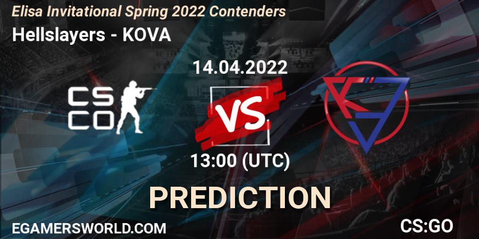 Hellslayers vs KOVA: Match Prediction. 14.04.2022 at 13:05, Counter-Strike (CS2), Elisa Invitational Spring 2022 Contenders