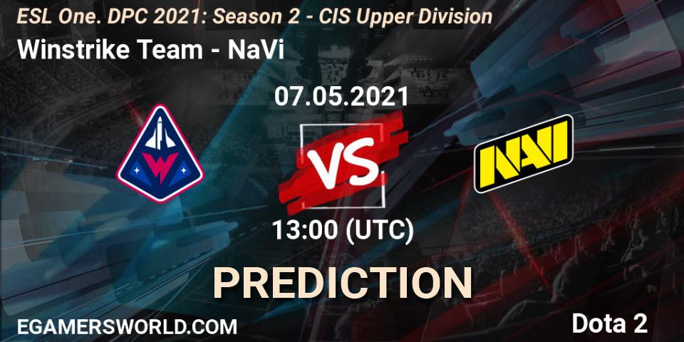 Winstrike Team vs NaVi: Match Prediction. 07.05.2021 at 13:47, Dota 2, ESL One. DPC 2021: Season 2 - CIS Upper Division