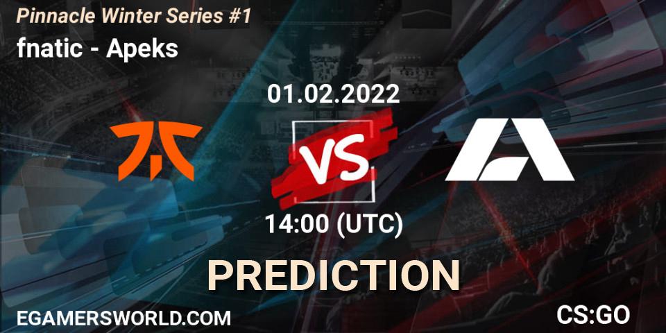 fnatic vs Apeks: Match Prediction. 01.02.22, CS2 (CS:GO), Pinnacle Winter Series #1
