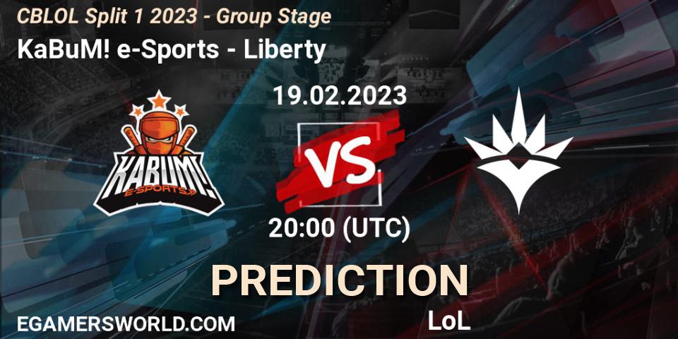 KaBuM! e-Sports vs Liberty: Match Prediction. 19.02.23, LoL, CBLOL Split 1 2023 - Group Stage