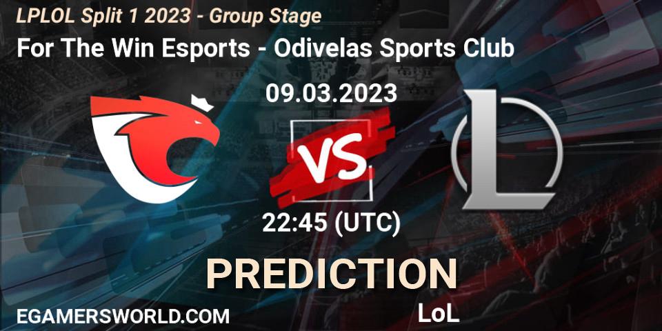 For The Win Esports vs Odivelas Sports Club: Match Prediction. 09.03.23, LoL, LPLOL Split 1 2023 - Group Stage