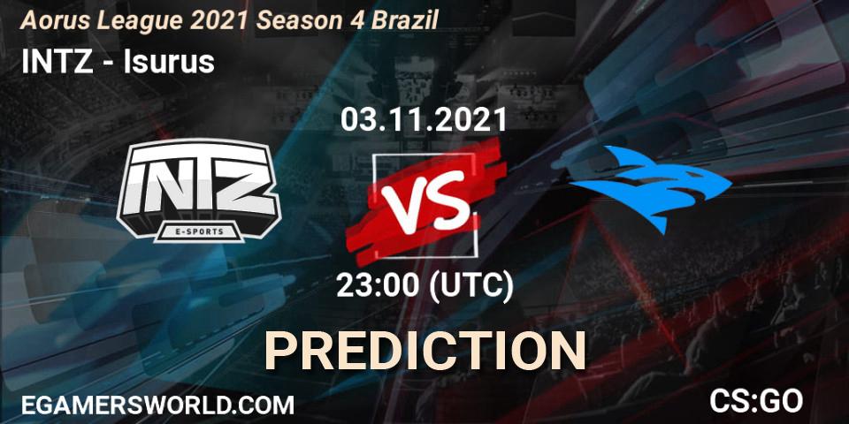 INTZ vs Isurus: Match Prediction. 03.11.2021 at 23:00, Counter-Strike (CS2), Aorus League 2021 Season 4 Brazil