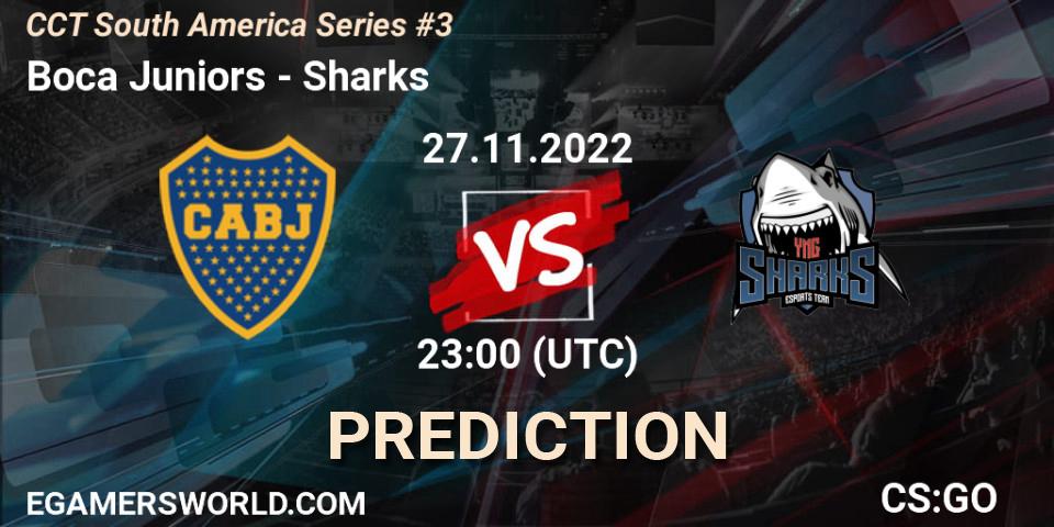 Boca Juniors vs Sharks: Match Prediction. 28.11.22, CS2 (CS:GO), CCT South America Series #3