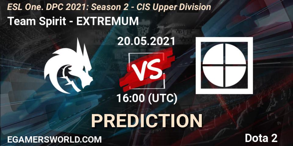 Team Spirit vs EXTREMUM: Match Prediction. 20.05.21, Dota 2, ESL One. DPC 2021: Season 2 - CIS Upper Division
