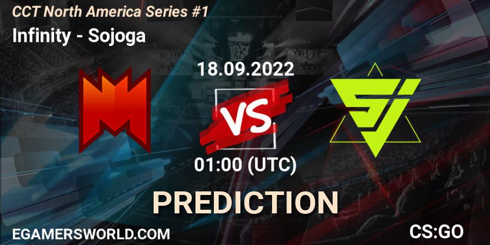 Infinity vs Sojoga: Match Prediction. 18.09.2022 at 01:00, Counter-Strike (CS2), CCT North America Series #1