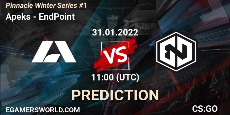 Apeks vs EndPoint: Match Prediction. 31.01.22, CS2 (CS:GO), Pinnacle Winter Series #1
