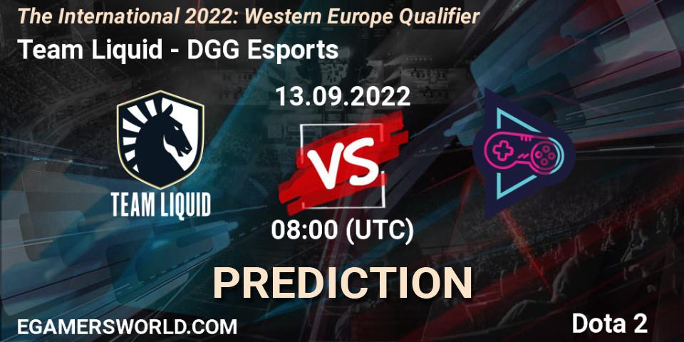 Team Liquid vs DGG Esports: Match Prediction. 13.09.22, Dota 2, The International 2022: Western Europe Qualifier