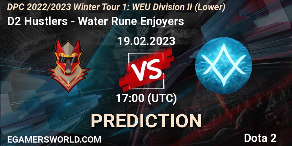 D2 Hustlers vs Water Rune Enjoyers: Match Prediction. 19.02.23, Dota 2, DPC 2022/2023 Winter Tour 1: WEU Division II (Lower)
