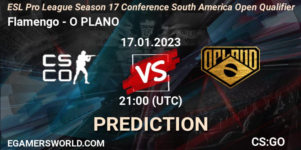 Flamengo vs O PLANO: Match Prediction. 17.01.23, CS2 (CS:GO), ESL Pro League Season 17 Conference South America Open Qualifier