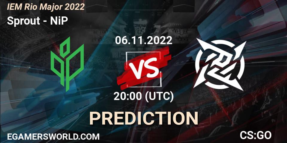 Sprout vs NiP: Match Prediction. 06.11.22, CS2 (CS:GO), IEM Rio Major 2022