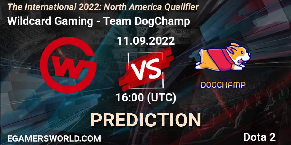 Wildcard Gaming vs Team DogChamp: Match Prediction. 11.09.22, Dota 2, The International 2022: North America Qualifier