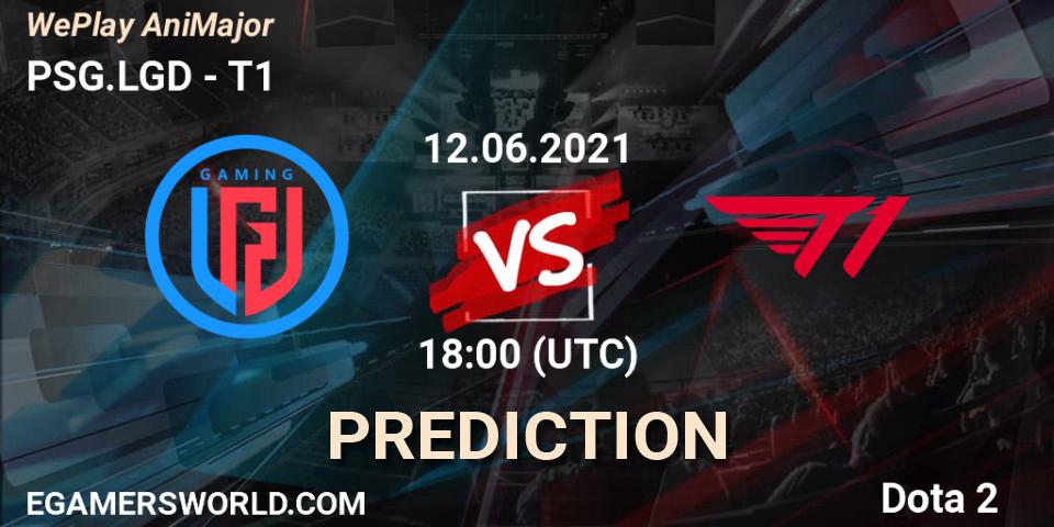PSG.LGD vs T1: Match Prediction. 12.06.2021 at 19:03, Dota 2, WePlay AniMajor 2021