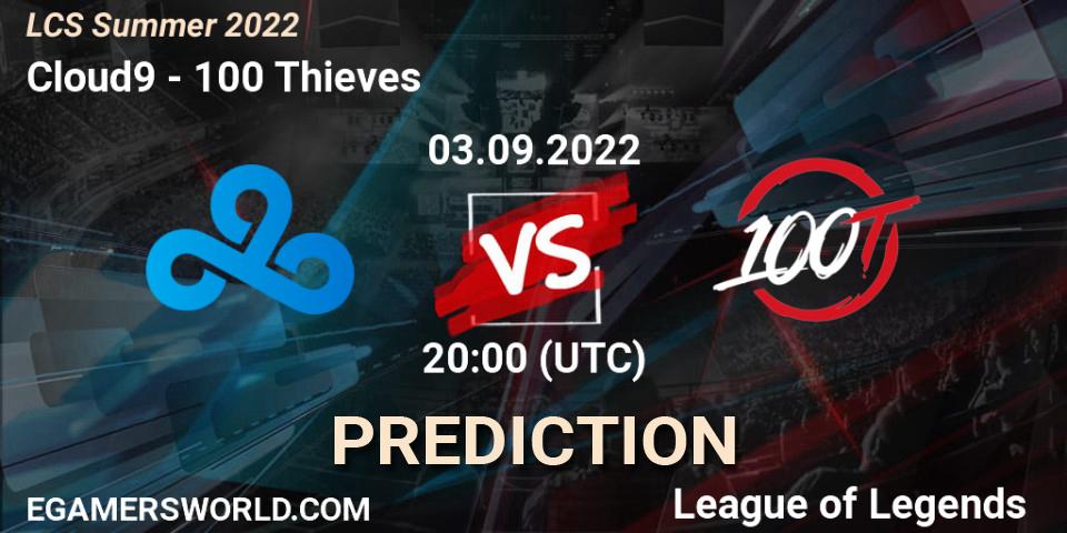 Cloud9 vs 100 Thieves: Match Prediction. 03.09.22, LoL, LCS Summer 2022