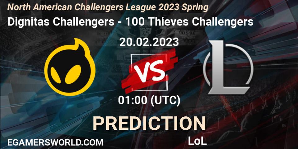 Dignitas Challengers vs 100 Thieves Challengers: Match Prediction. 20.02.23, LoL, NACL 2023 Spring - Group Stage