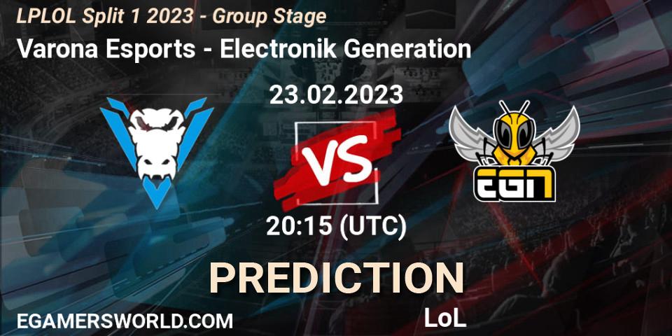 Varona Esports vs EGN Esports: Match Prediction. 23.02.2023 at 20:15, LoL, LPLOL Split 1 2023 - Group Stage