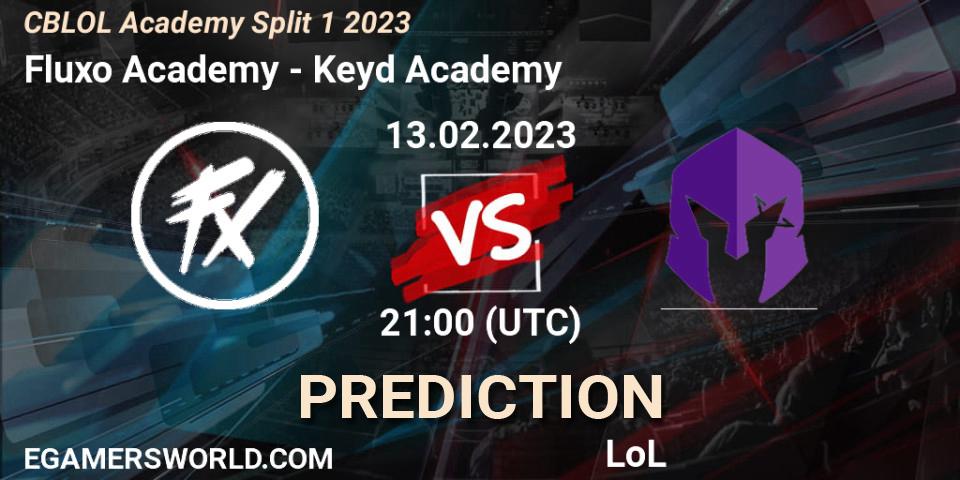 Fluxo Academy vs Keyd Academy: Match Prediction. 13.02.23, LoL, CBLOL Academy Split 1 2023
